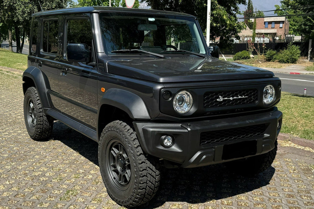 Granite Grey 5-door Suzuki Jimny fitted with various JimnyStyle Accessories