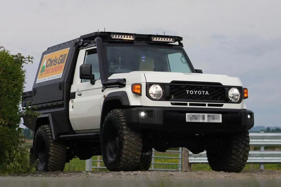 Toyota Land Cruiser 79 Series fitted with 16" BRADLEY V Wheels in Matte Black