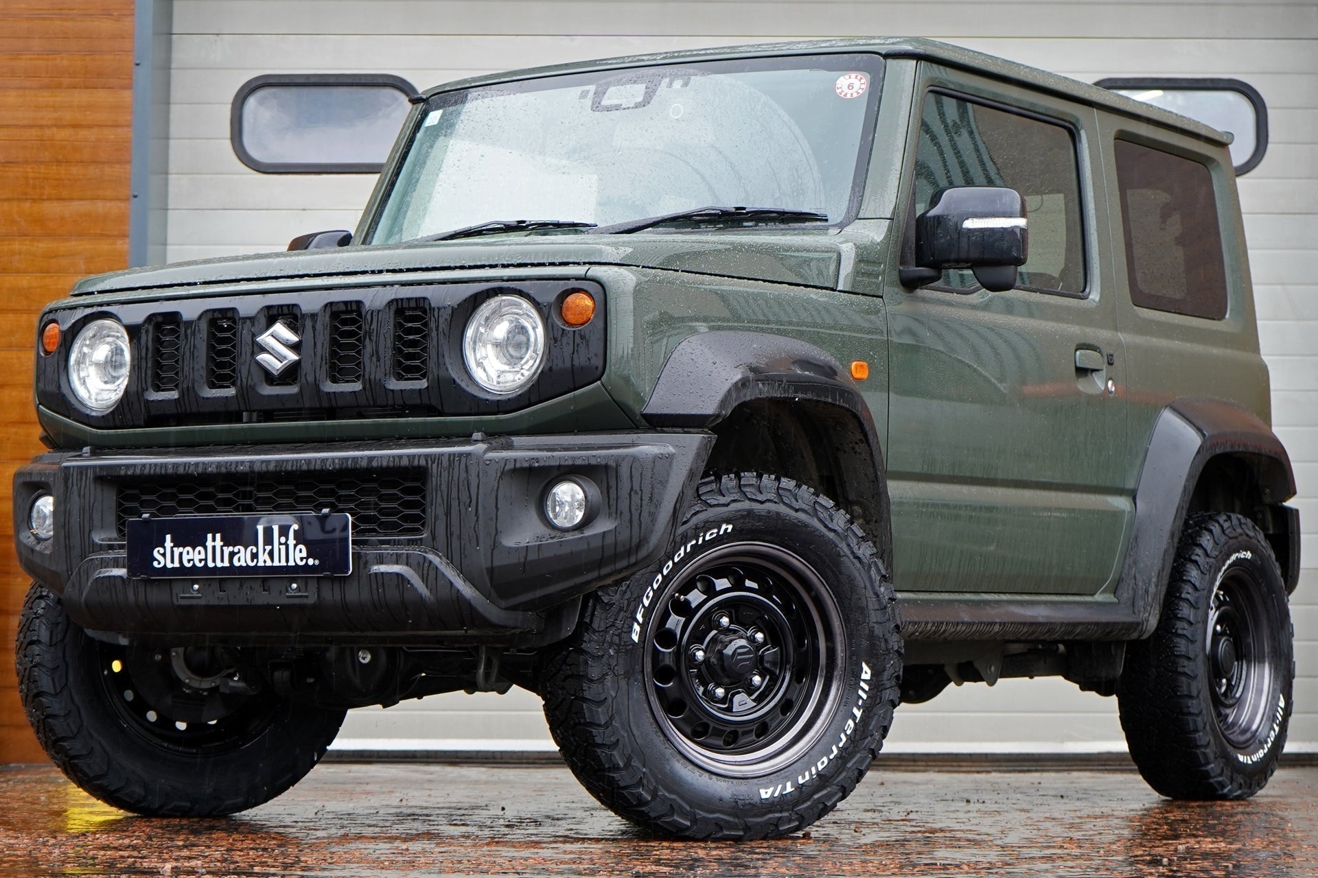 Suzuki Jimny (2018+) with APIO WILDBOAR D wheels and suspension upgrade, using our new JIMNYSTYLE +20mm springs and Bilstein Extended Shock Absorbers.