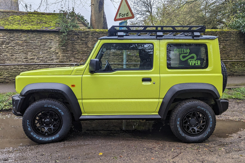 Suzuki Jimny with 16 Inch Magpie M-01 Wheels and Cooper Discoverer AT3 Tyres