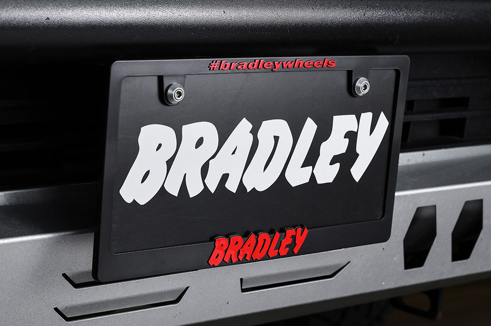 BRADLEY Wheels 3D Number Plate Frame -Red