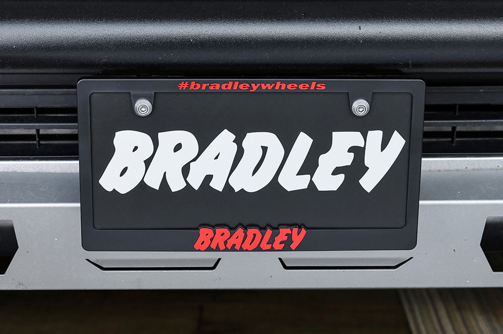 BRADLEY Wheels 3D Number Plate Frame -Red