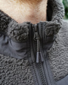 JIMNYSTYLE Off-Road Club Sherpa Fleece - Black - close up zip