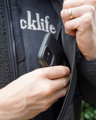 JIMNYSTYLE Off-Road Club Sherpa Fleece - Black -Outdoors warm leece with internal pocket