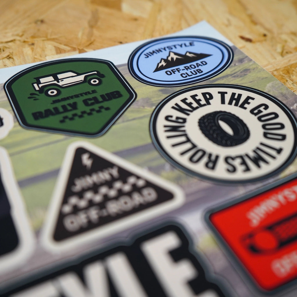 JIMNYSTYLE Off-Road Club Suzuki Jimny Sticker Sheet