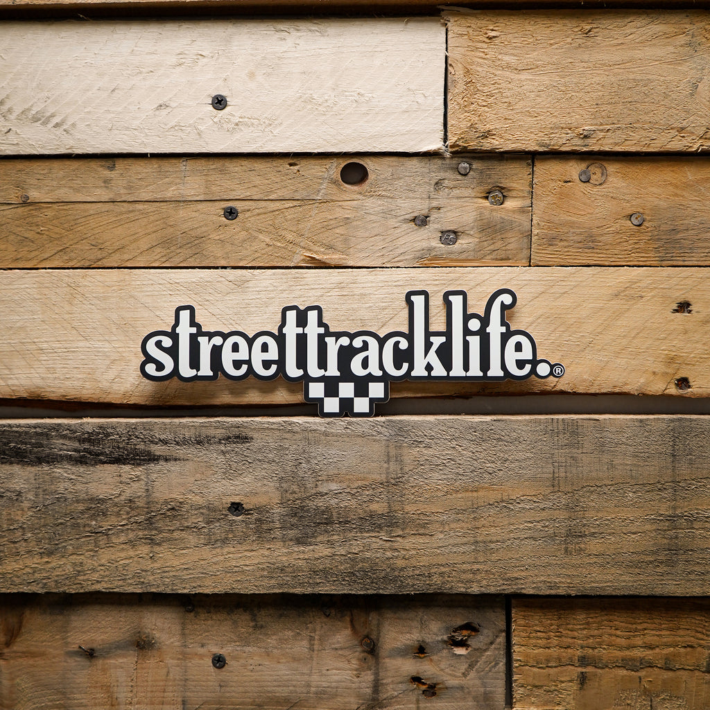 STREET TRACK LIFE White/Black Slap Sticker