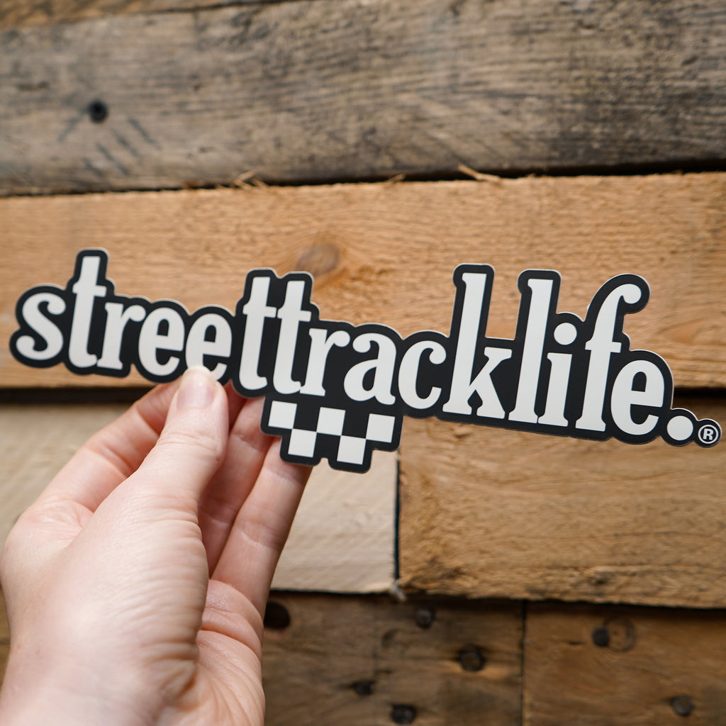 STREET TRACK LIFE White/Black Slap Sticker