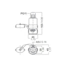 AquaSignal Waterproof Plug Connector (Horizontal)